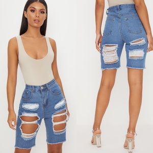 NWT PLT Extreme Distressed Shorts